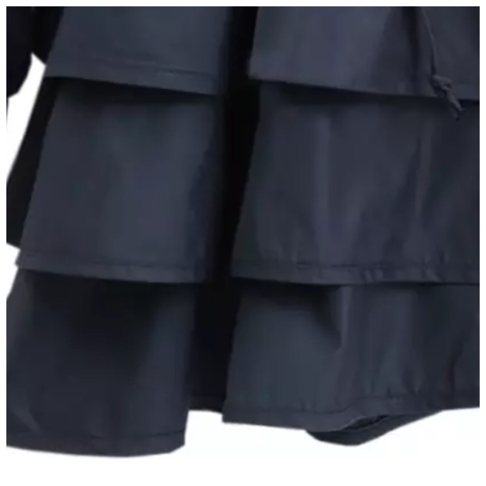 Black Silky Satin Layered Ruffle Jacket C79 - Picture 6 of 6